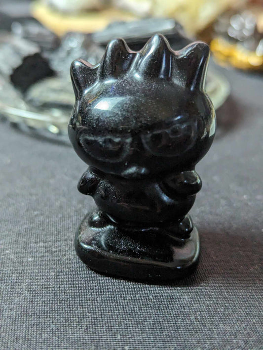 Black tourmaline Badtz Meru Carving