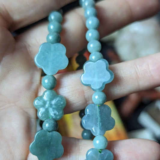 Bluewater Jade Flower bracelet stretch
